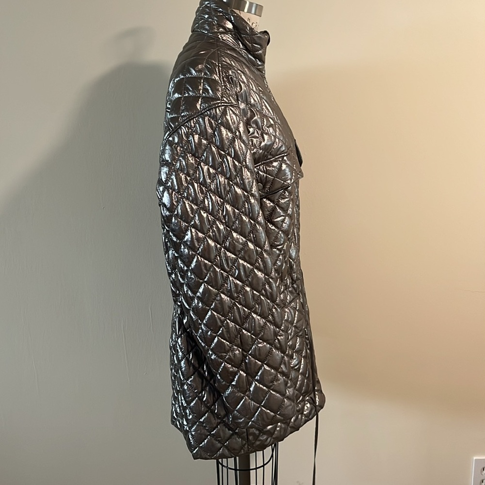 Frame Denim Metallic Quilted Puffer Jacket - Picture 3 of 9